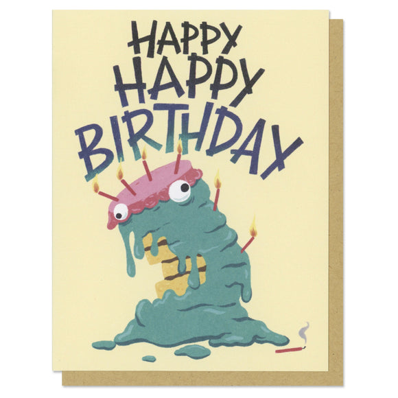 Birthday Cake Monster Greeting Card