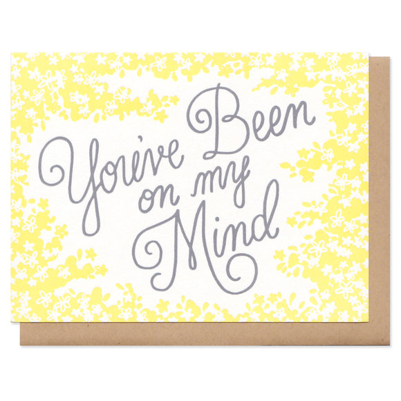 greeting card with yellow flowers which reads 