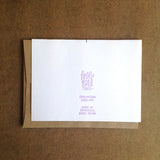 backside of the greeting card reads "frog and toad press, frogandtoadpress.com, made in Providence, RI"