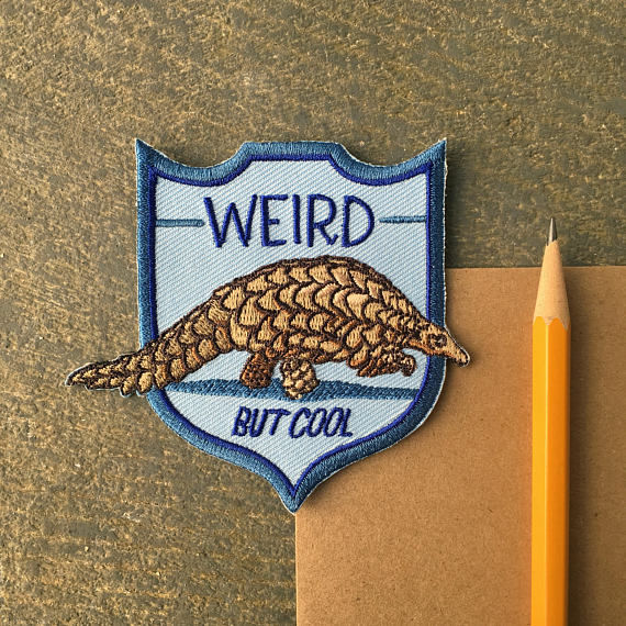 Pangolin "Weird But Cool" Patch – Frog & Toad Press