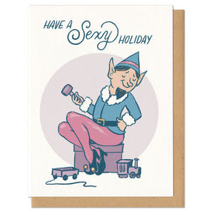 Sexy Holiday Elf Greeting Card