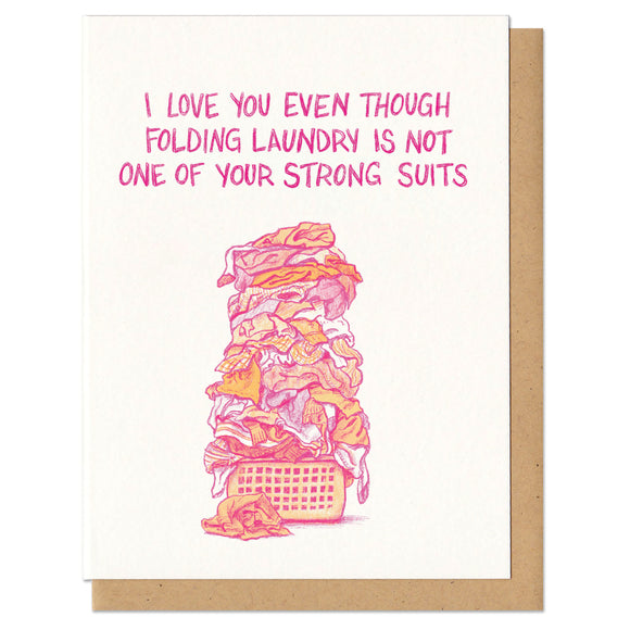 Folding Laundry Greeting Card