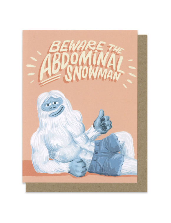 Abdominal Snowman Greeting Card