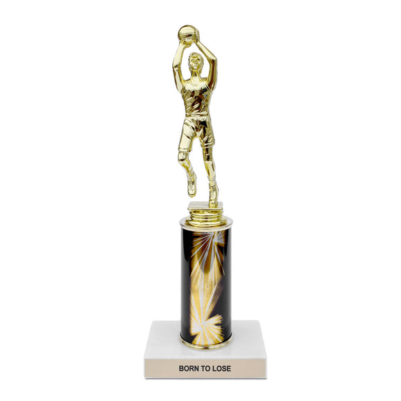 trophy, award, basketball, born to lose, winner, gift, joke gift
