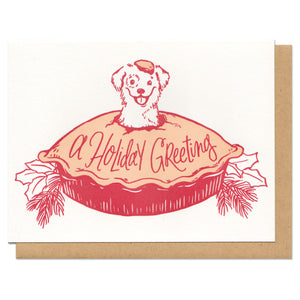 greeting card, holidays, dogs, pets, dog, cards, christmas, pie