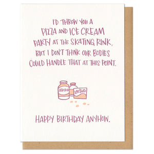 Pizza and Ice Cream Party Greeting Card