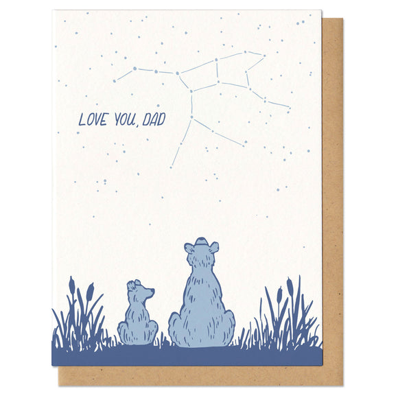 Love You Dad Constellation Bear Greeting Card