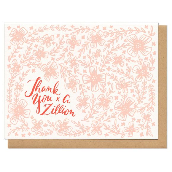 Thank You x a Zillion Greeting Card