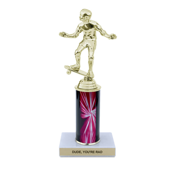 trophy, award, skate board, skateboarding, dude, dude your rad, joke, dad, funny gift