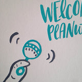 Welcome Peanut! Elephant Print