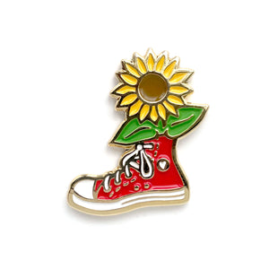 Sunflower Converse Enamel Pin